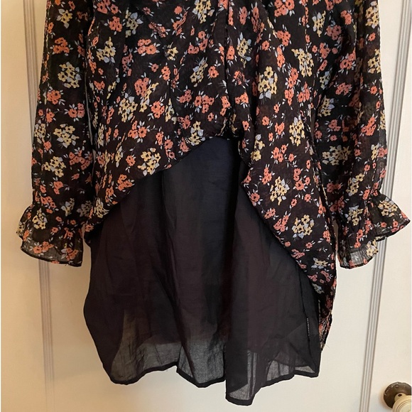 Free People Floral Mini Dress with Shirred Elastic Front - Picture 6 of 11